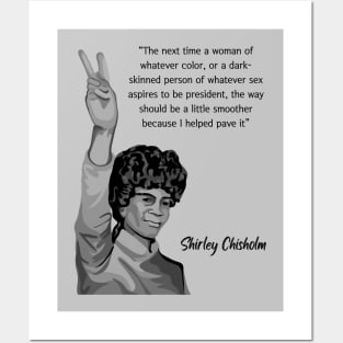 Shirley Chisholm Portrait and Quote Posters and Art